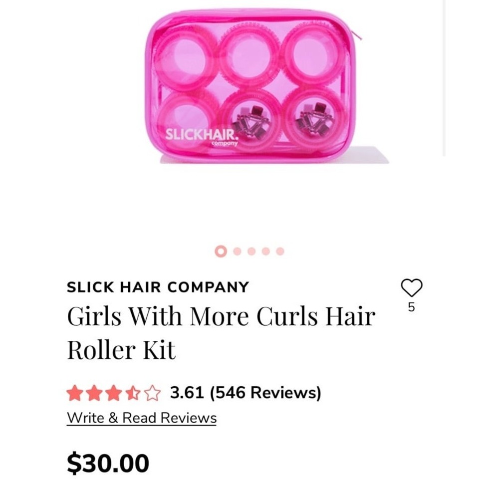 New slickhair hair roller kit. Includes 6 medium and 6 large hair rollers and tw